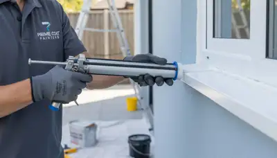 Professional caulking and sealing service on home siding in Champaign, IL for weather protection