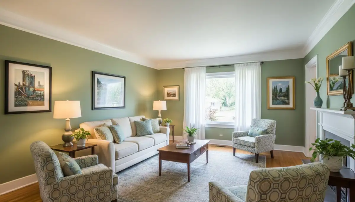 Finished interior painting with smooth walls and fresh colors in a Champaign, IL home