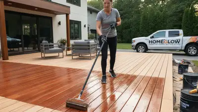 Professional deck staining and wood protection by expert painters in Champaign, IL