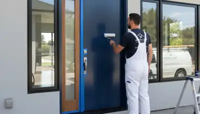 Professional door painting and refinishing in Champaign, IL by expert house painters