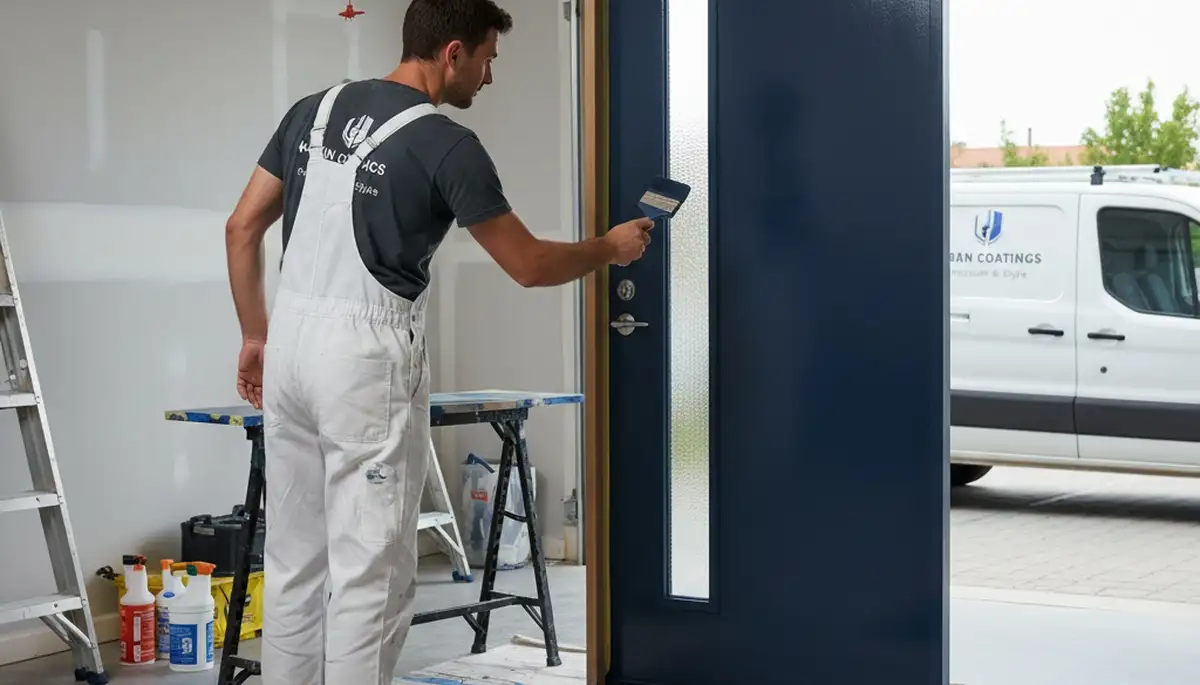 Professional door painting service in Champaign IL by expert local house painters
