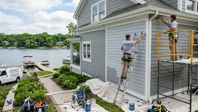 Professional house painters providing exterior painting services in Champaign, IL