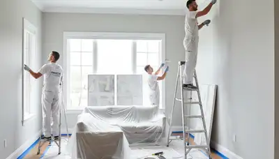 Professional interior house painting in Champaign, IL with expert painters adding lasting color