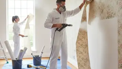 Professional wallpaper removal by expert house painters in Champaign, IL