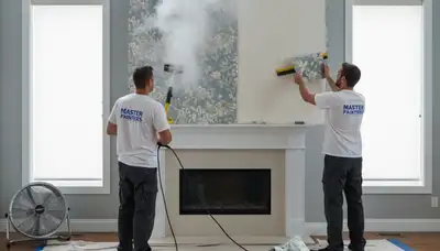 Professional wallpaper removal by expert house painters in Champaign, IL home interior